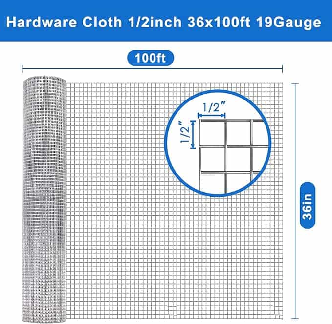 underground hardware cloth barrier